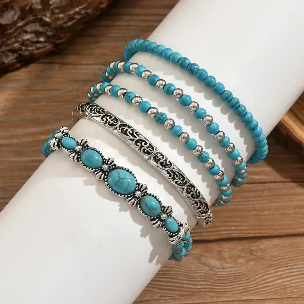 Refined Multi Strand Turquoise Bracelet