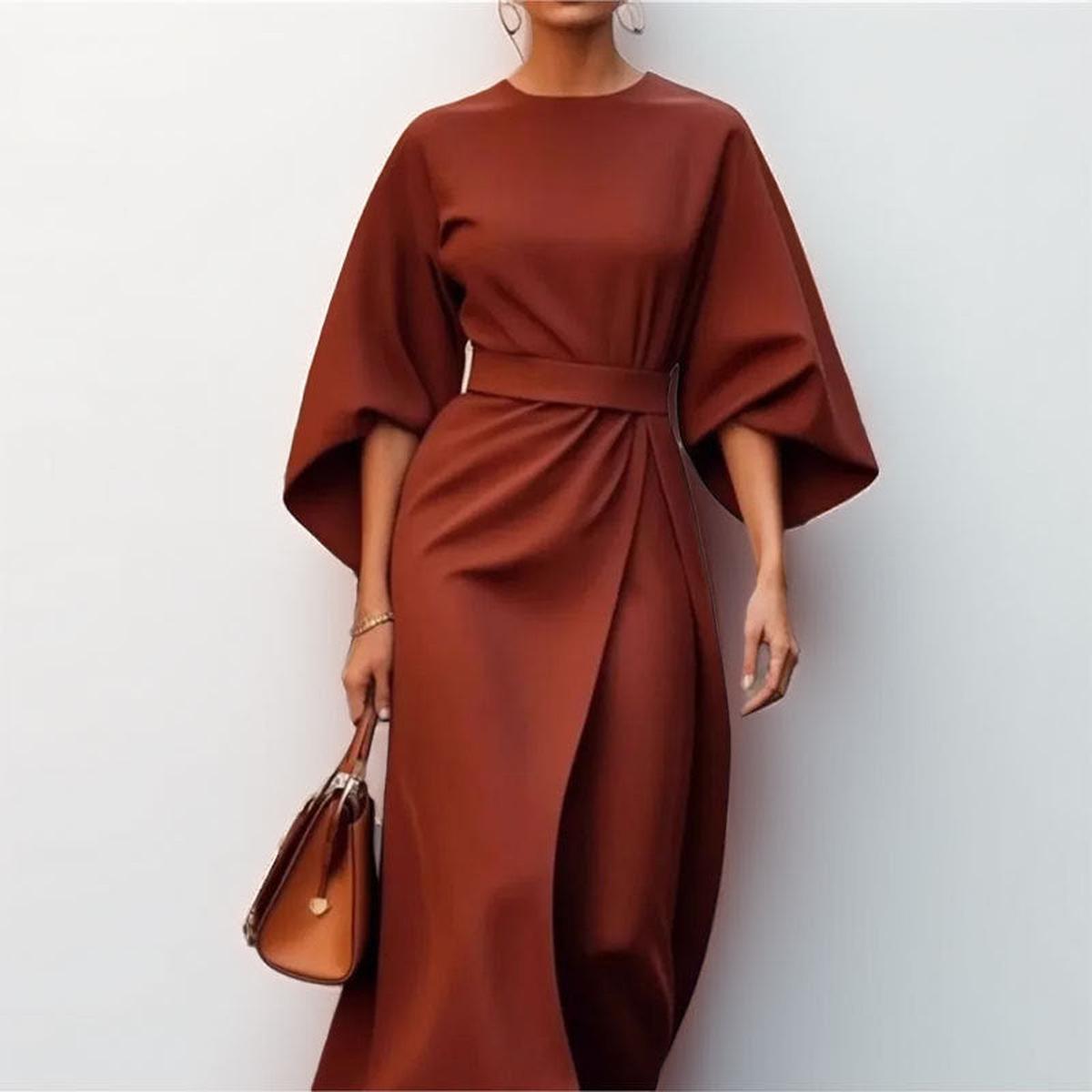 Elegant Maxi Dress with Kimono Sleeves