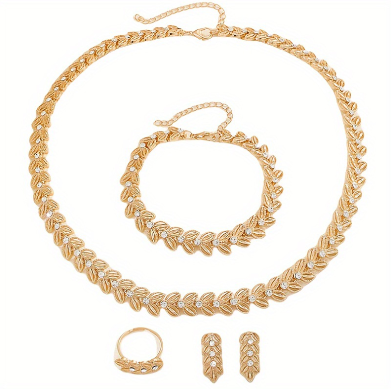Golden Elegant Jewelry Set