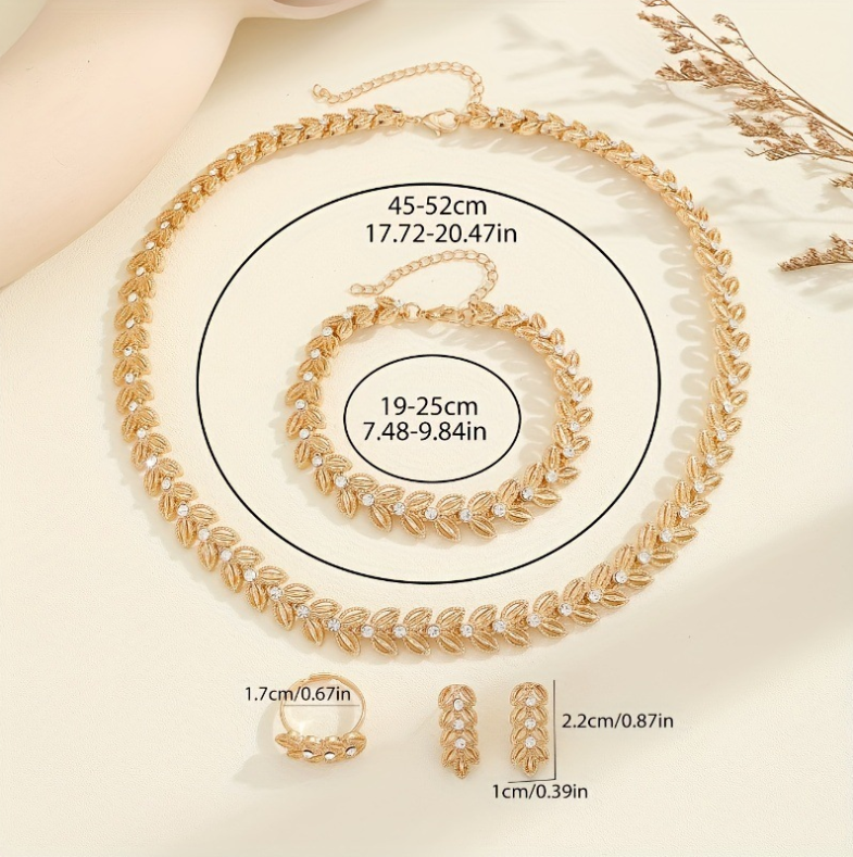Golden Elegant Jewelry Set