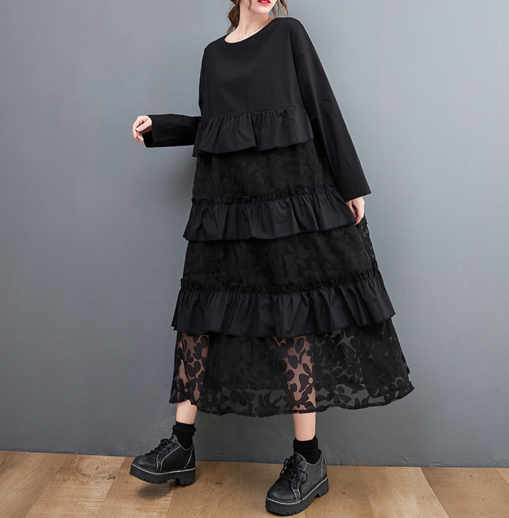 Comfortable Flowy Natural Maxi Dress