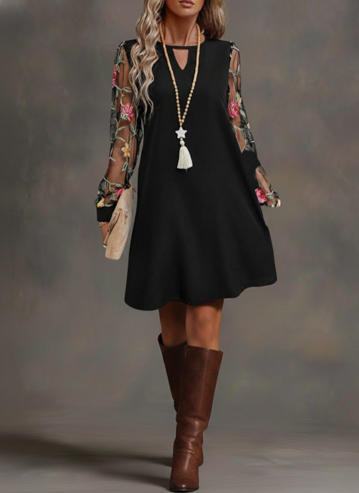 Soft Feminine Floral Elegance Dress