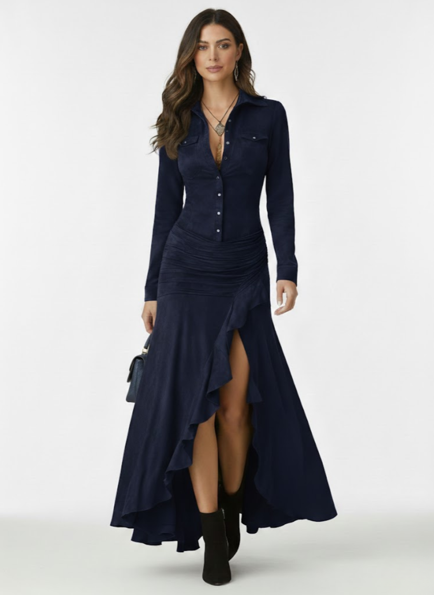 Flowy Maxi Dress with Ruffles