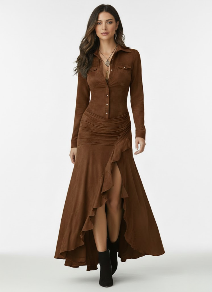 Flowy Maxi Dress with Ruffles
