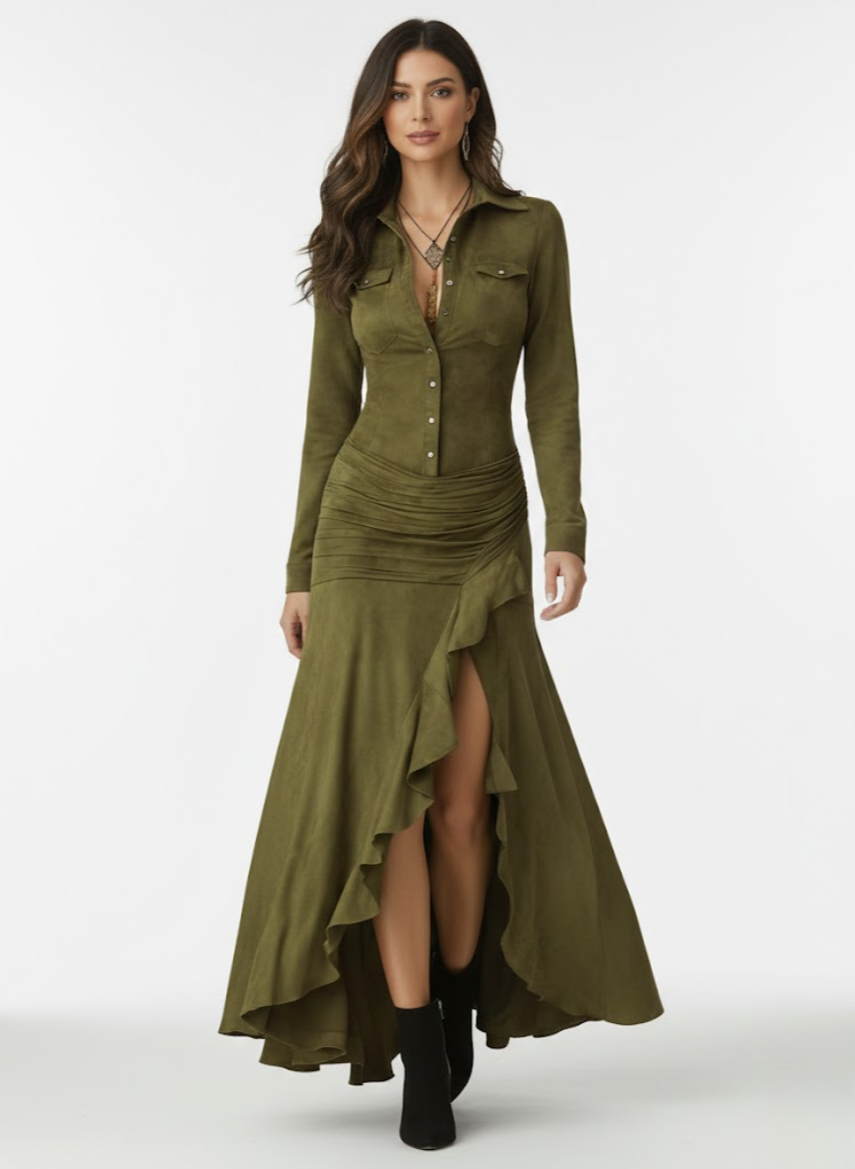 Flowy Maxi Dress with Ruffles