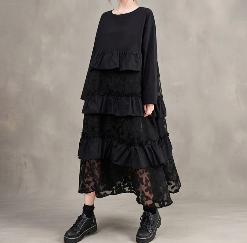 Comfortable Flowy Natural Maxi Dress