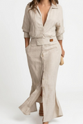 Flowy Maxi Dress Natural Elegance