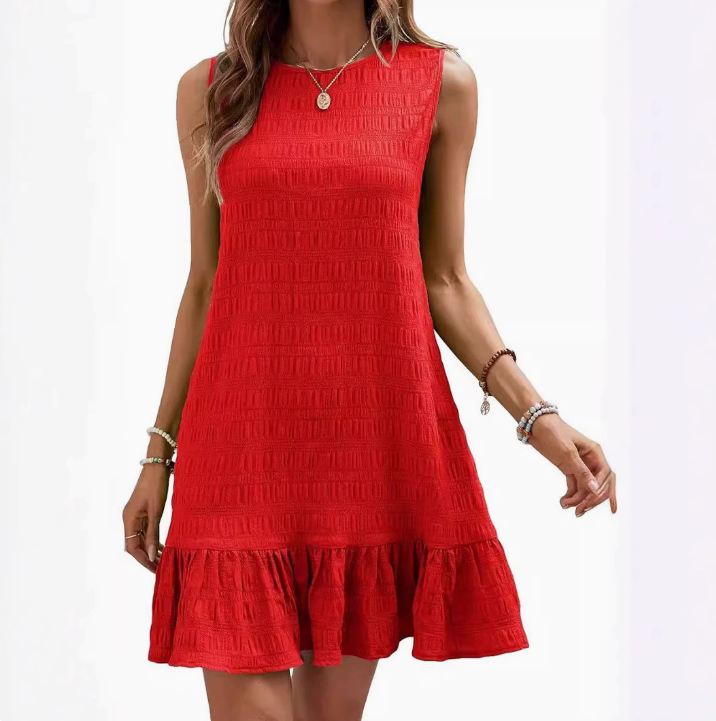Lightweight Summer Dress with Elegant Ruffles