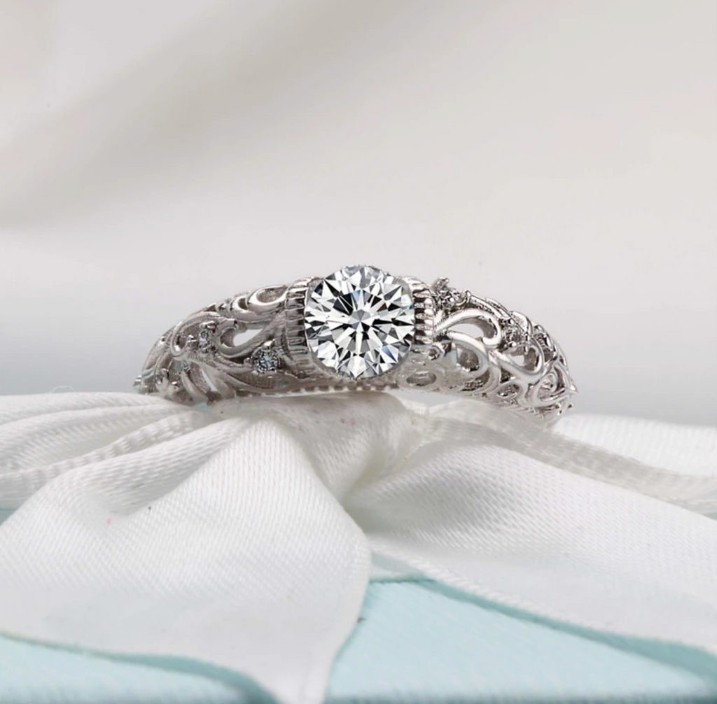Refined Sterling Silver Cubic Zirconia Ring