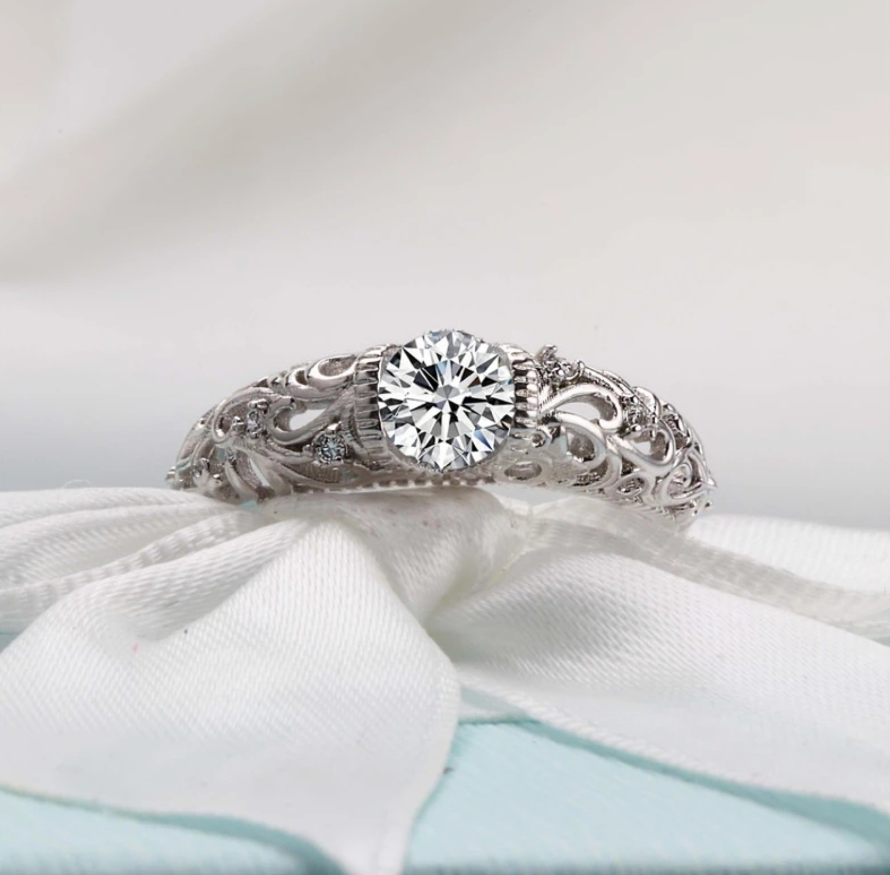 Refined Sterling Silver Cubic Zirconia Ring