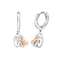 Cat Icon Earrings with Round Clasp