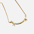 Silver and Gold Dachshund Necklace