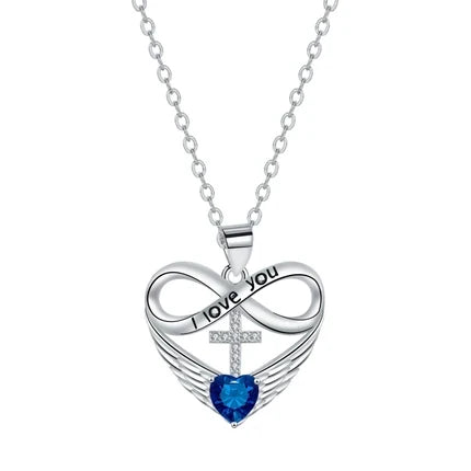 Infinity Heart Birthstone Necklace