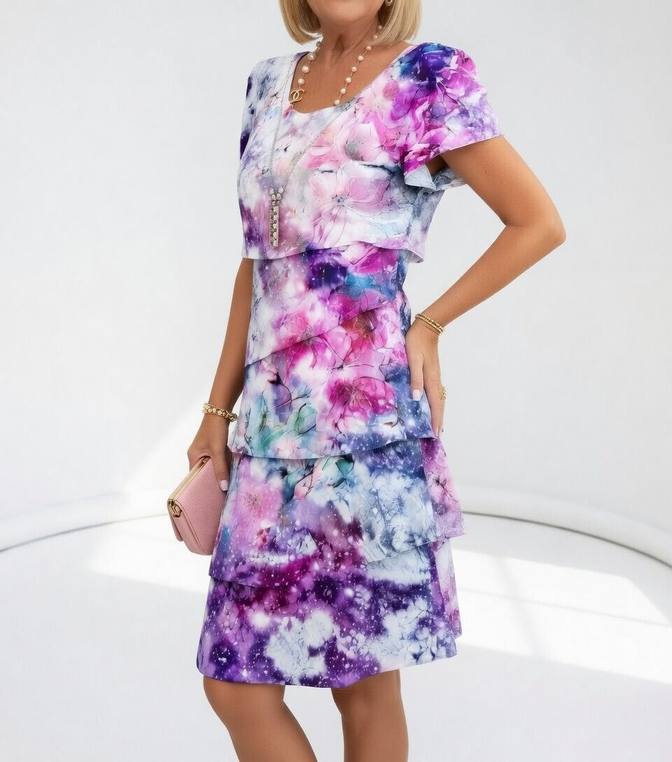 Elegant Light Floral Summer Dress