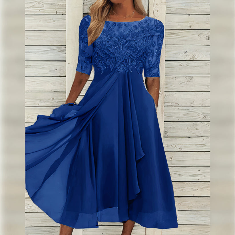 Elegant Lace Midi Dress