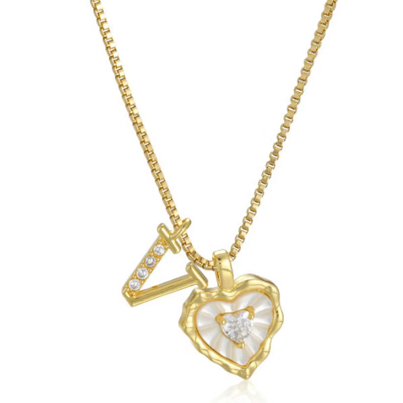Personalized Initial Heart Necklace