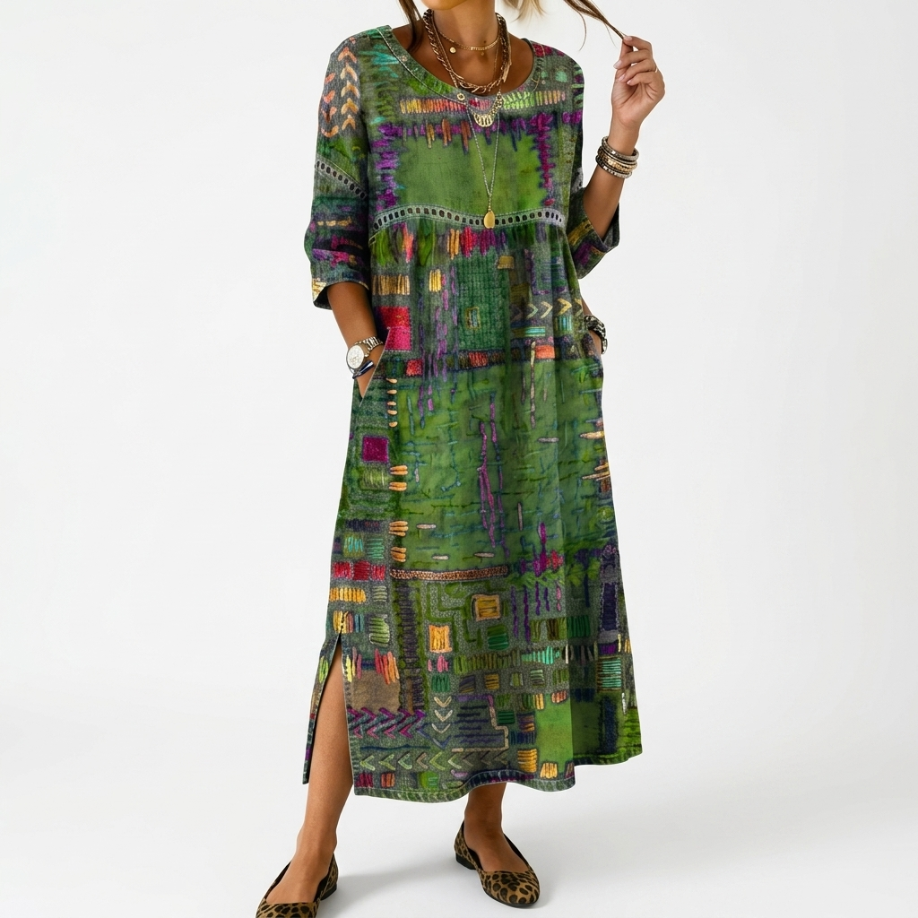 Artistic Bohemian Flowy Dress