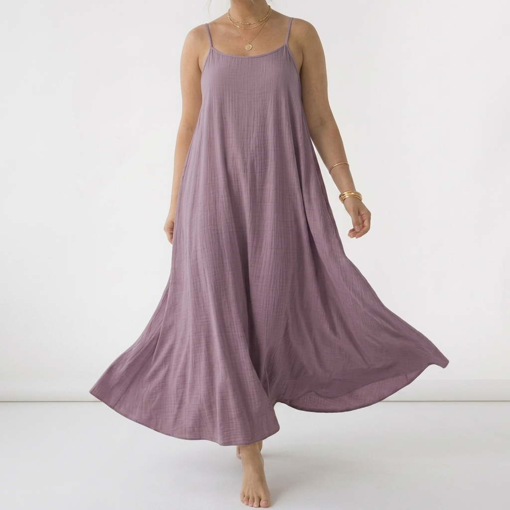 Open Back Maxi Dress with Lace Up Straps