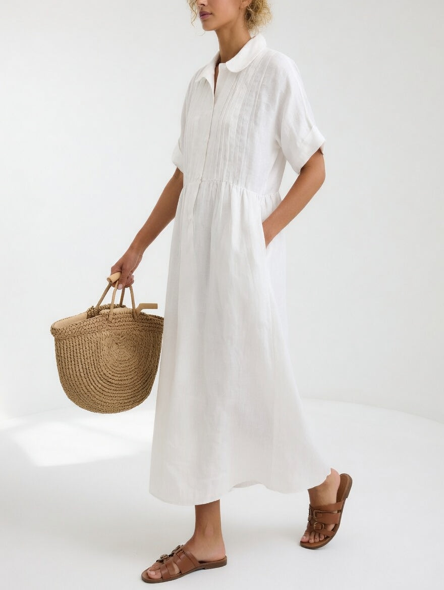 Flowy Summer Shirt Dress - Style 2