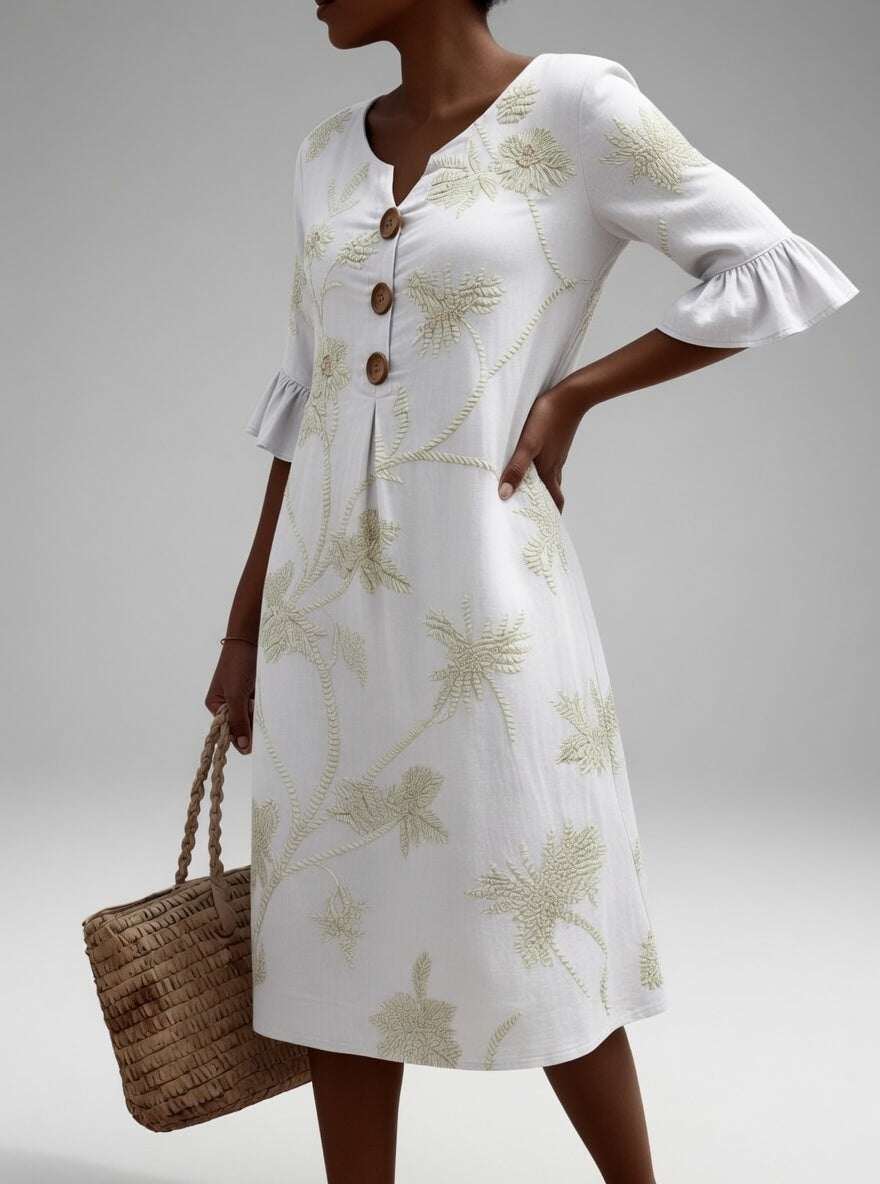 Floral Midi Dress Summer Freedom