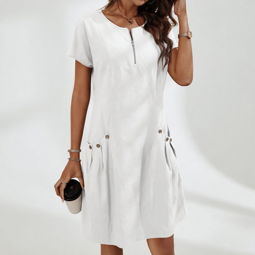 Cotton Mini Dress Natural Freshness