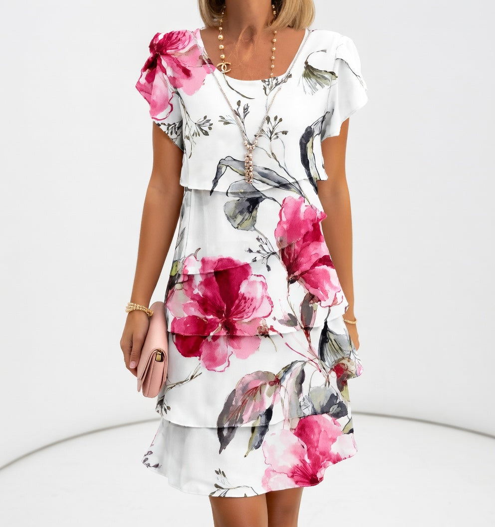 Elegant Light Floral Summer Dress