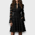 Elegant Black Dress with Refined Texture