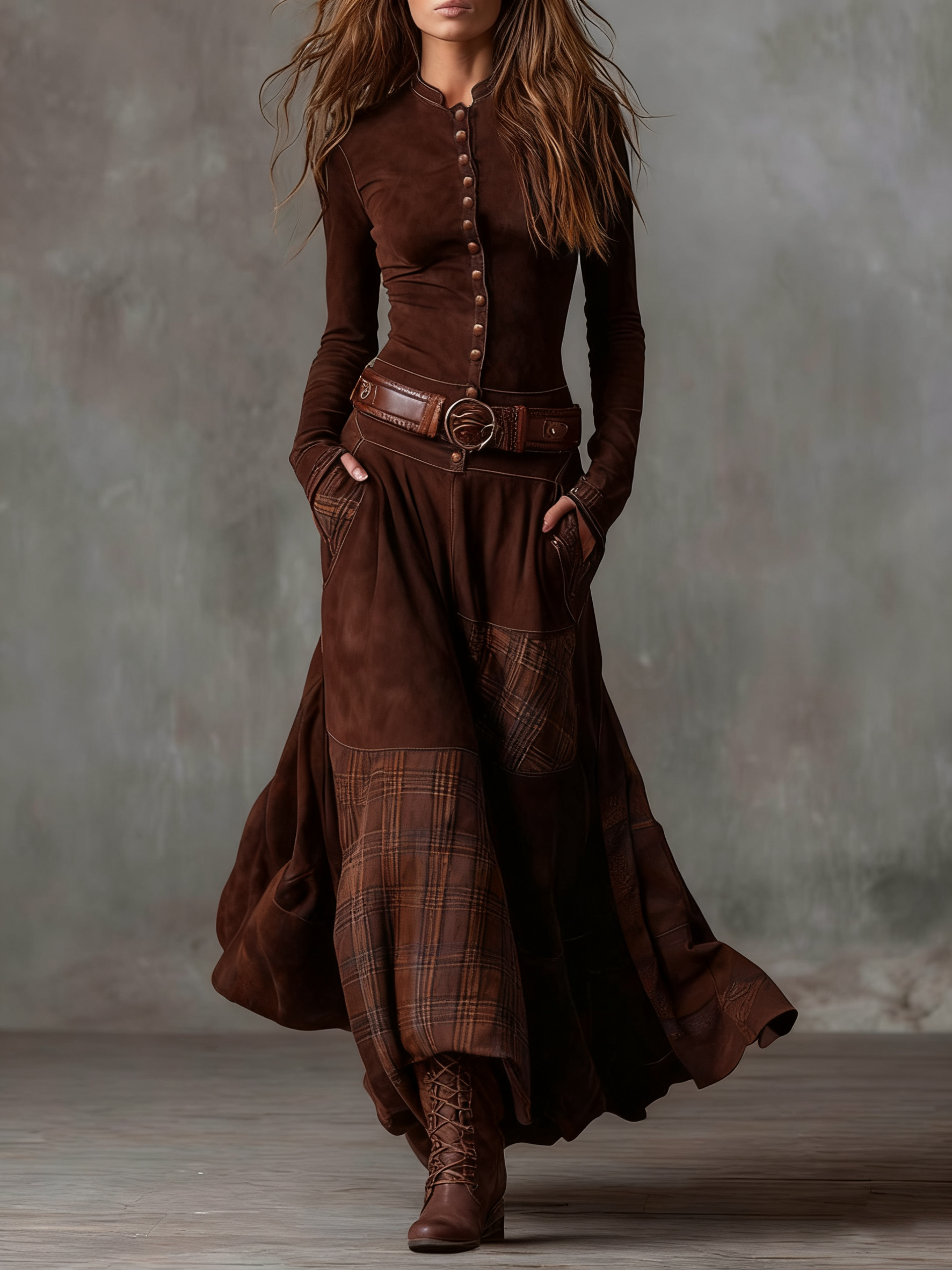 Soft Modern Vintage Maxi Dress