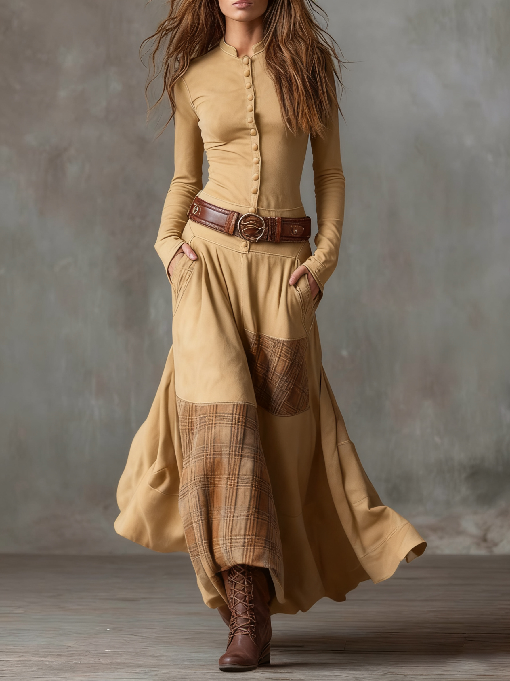 Soft Modern Vintage Maxi Dress