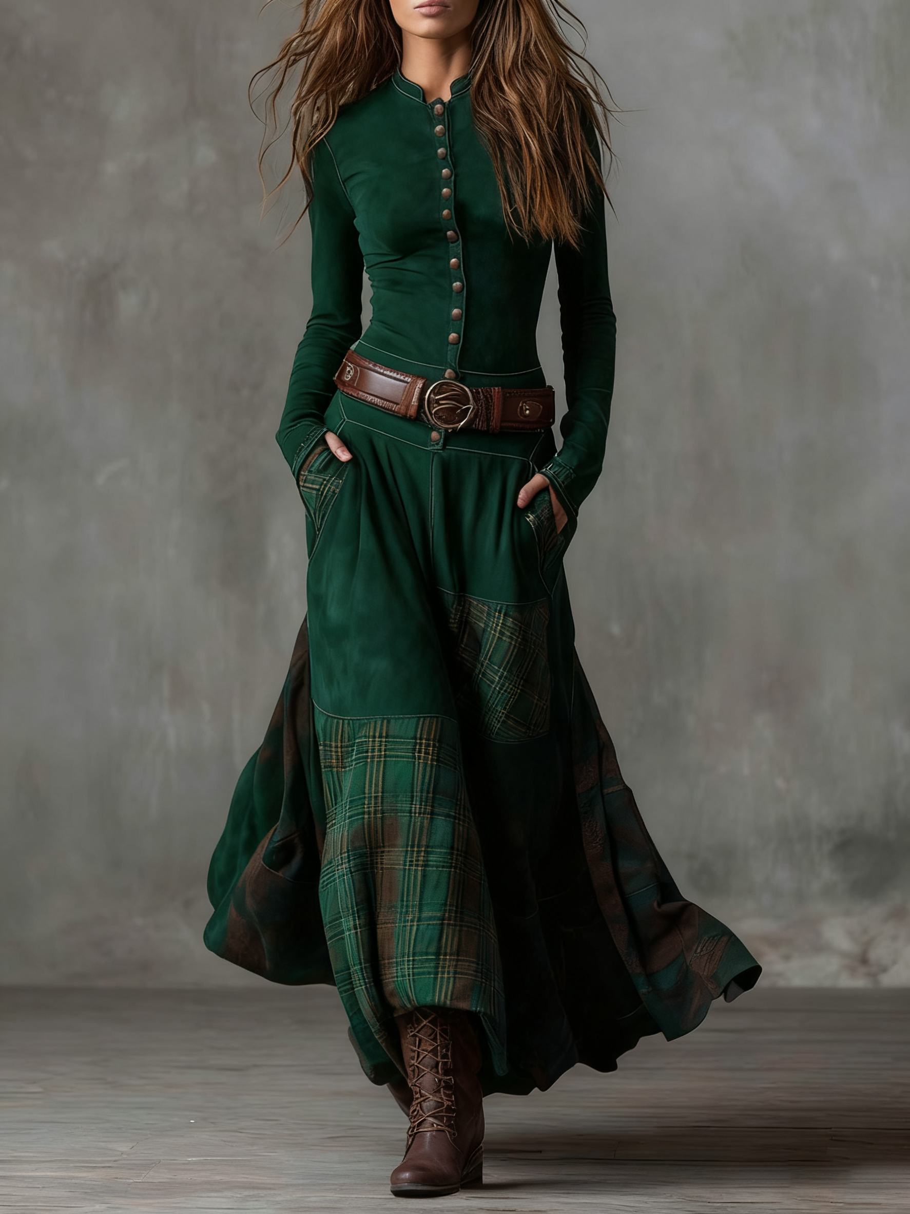 Soft Modern Vintage Maxi Dress