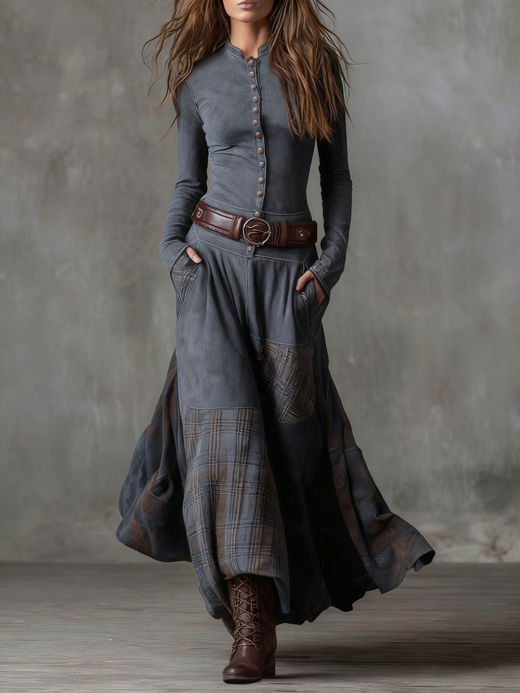 Soft Modern Vintage Maxi Dress
