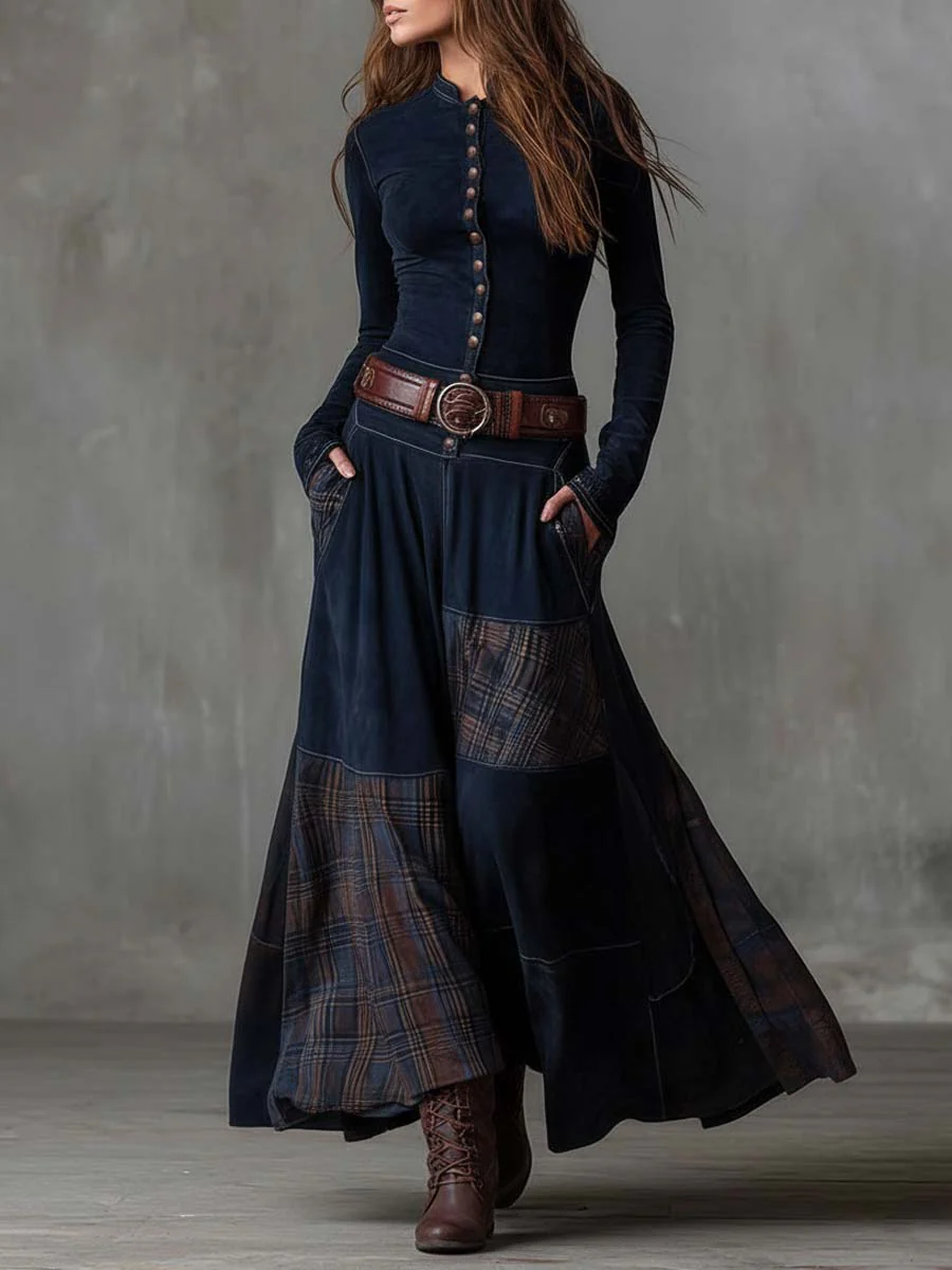 Soft Modern Vintage Maxi Dress