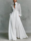 Minimalist High Neck Maxi Dress - Leonie