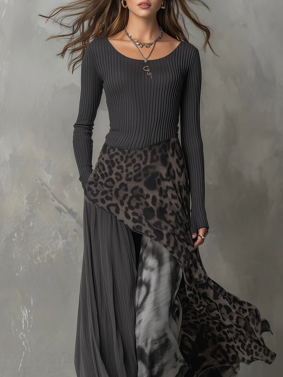 Flowy Dress with Bold Style