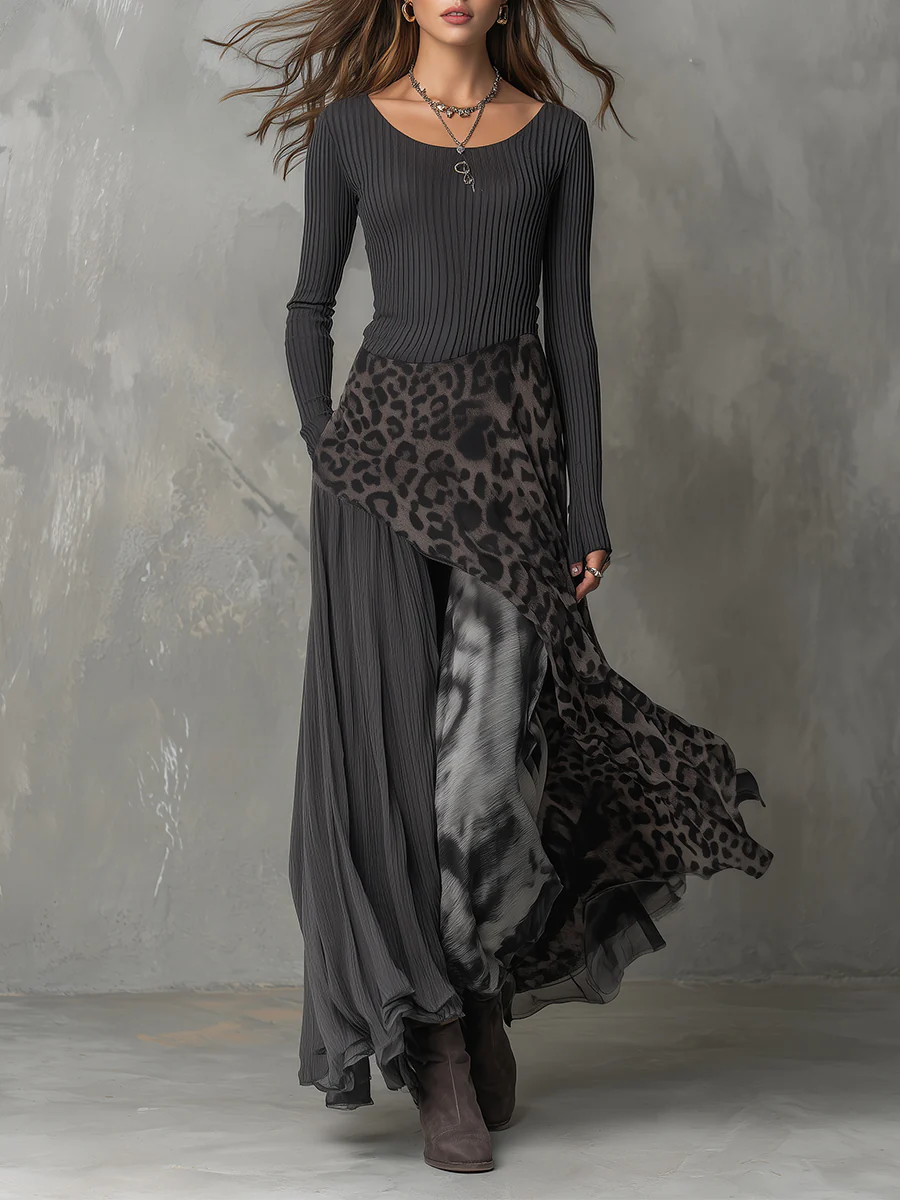 Flowy Dress with Bold Style