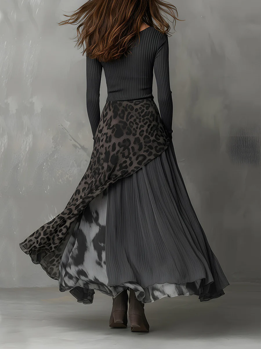 Flowy Dress with Bold Style