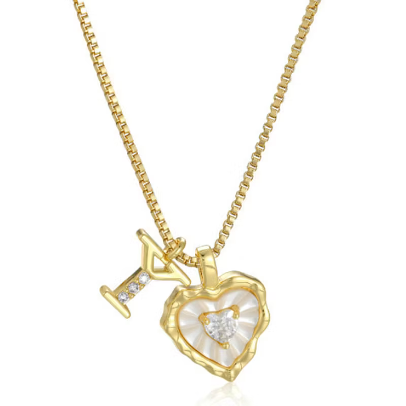 Personalized Initial Heart Necklace