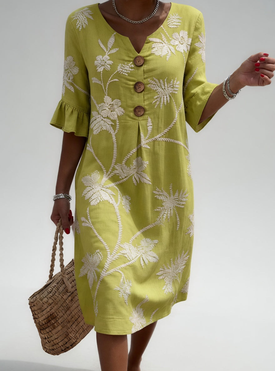 Floral Midi Dress Summer Freedom