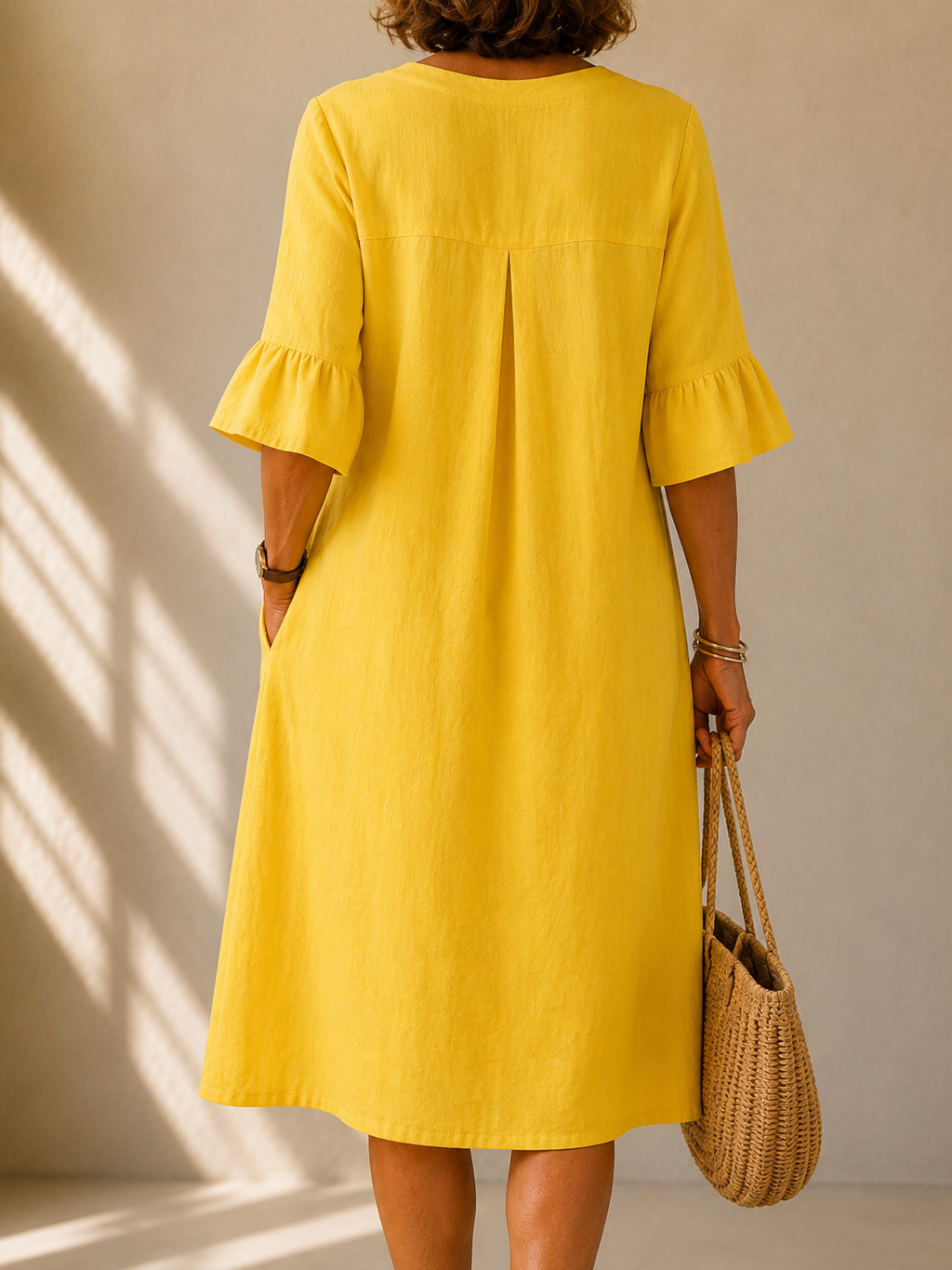 Relaxed Button Front Dress
