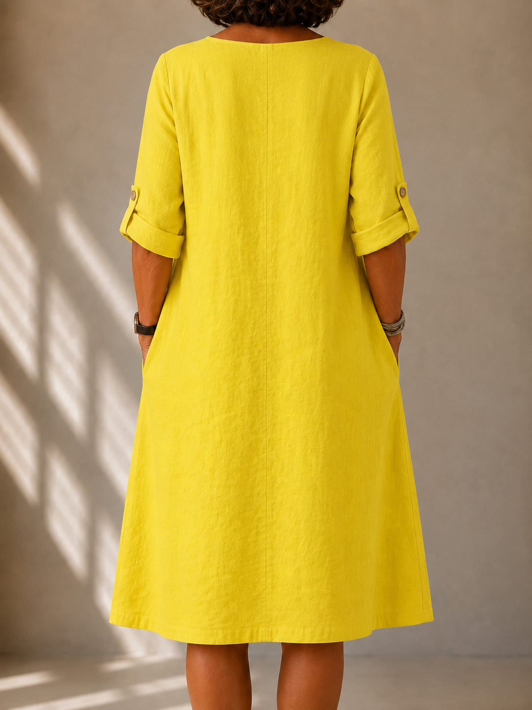 Flowy V Neck Dress