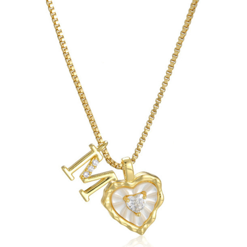 Personalized Initial Heart Necklace