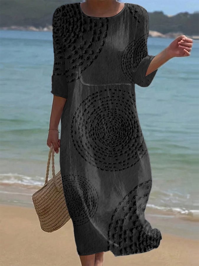 Elegant Midi Dress with Delicate Details