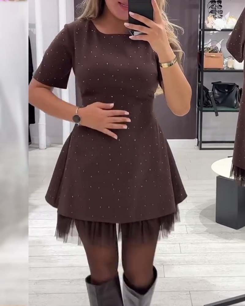 Elegant Mini Dress with Sparkling Comfort