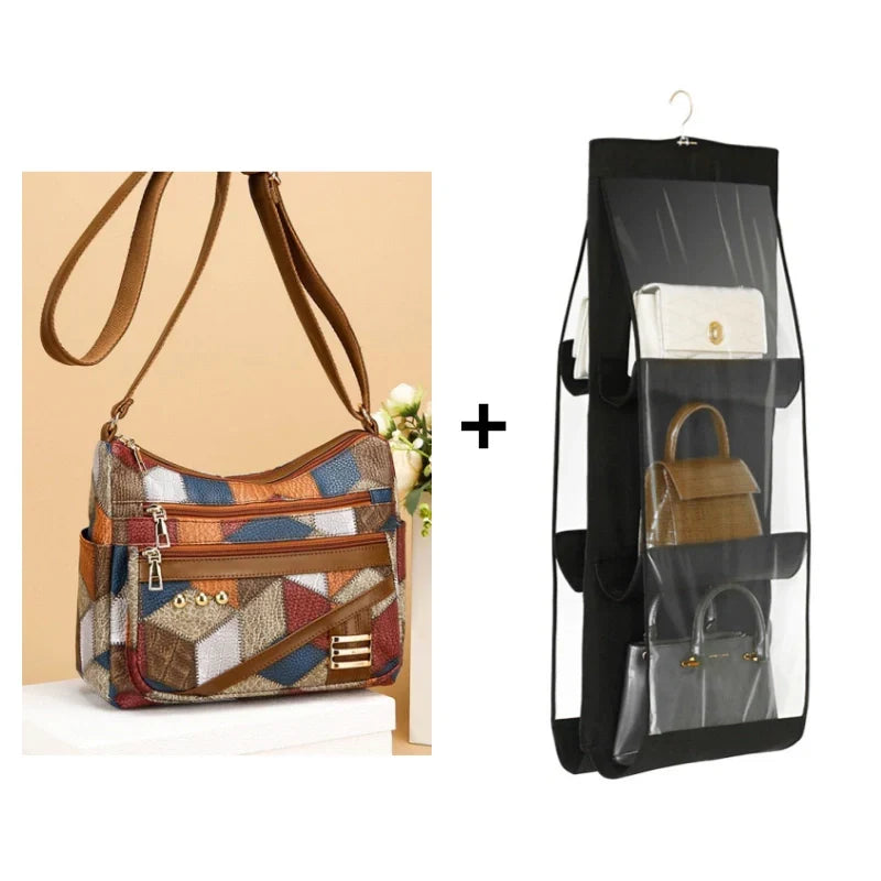 Elegant Timeless Patchwork Crossbody Bag