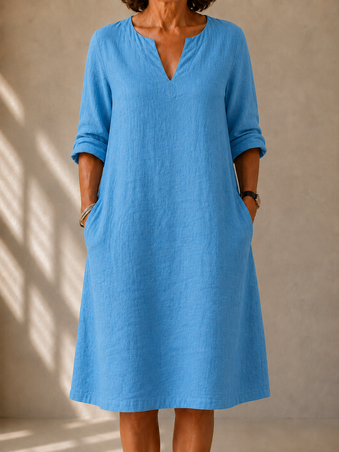 Casual V Neck Dress