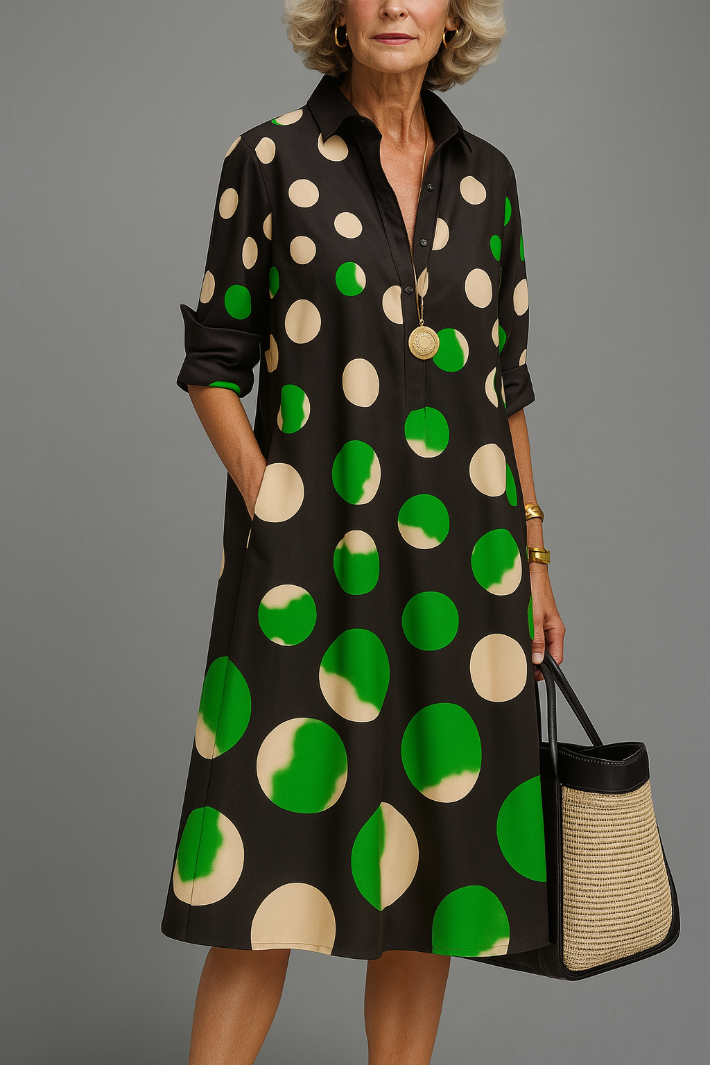 Elegant Midi Dress - Loretta