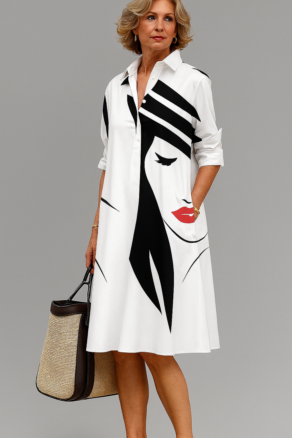 Comfortable Midi Dress - Yvette