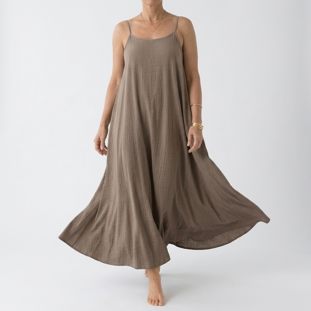 Open Back Maxi Dress with Lace Up Straps