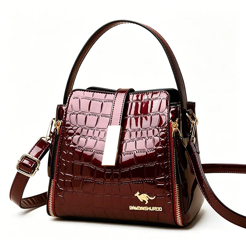 Elegant Croc Effect Bag Everyday Luxury