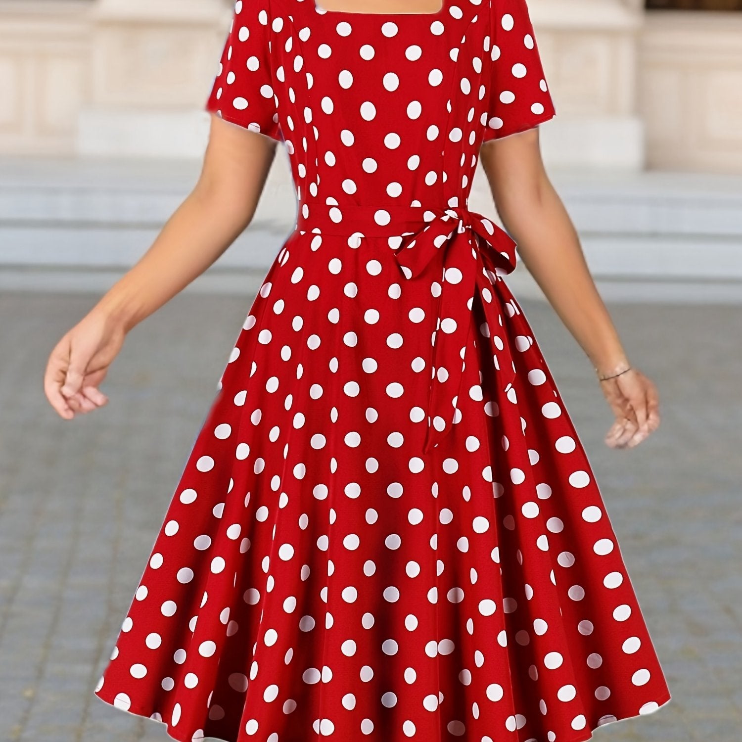 Elegant Comfortable Timeless Polka Dot Dress
